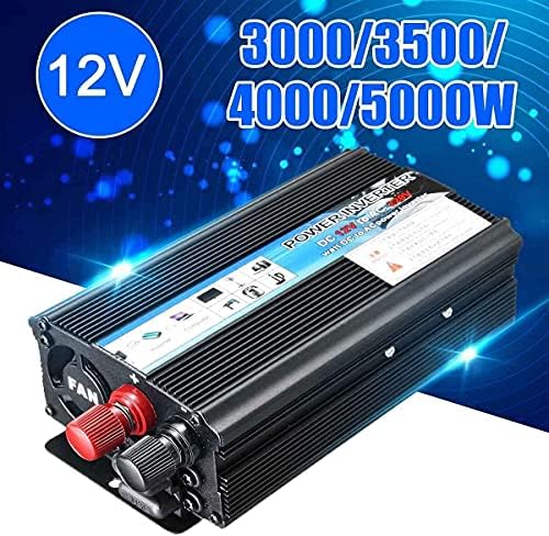 XIW Power Inverter, 3000w / 3500W / 4000W / 5000W, sinusni DC 12V do 220V AC Konverter, pretvarač pretvarača sa utičnicom i USB portom