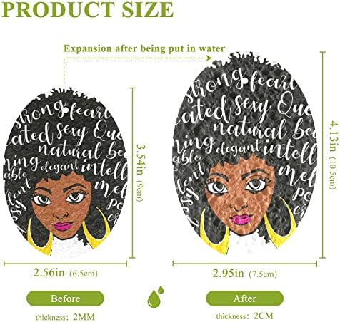 Alaza Afro Girl Afričke američke prirodne spužve Kuhinjski celulozni spužva za posuđe Perilica kupaonica