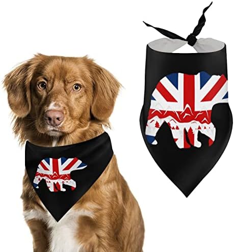 Britanska zastava medvjed Planinski Pas Bandana Podesiva marama za kućne ljubimce trougao Bibs za pse