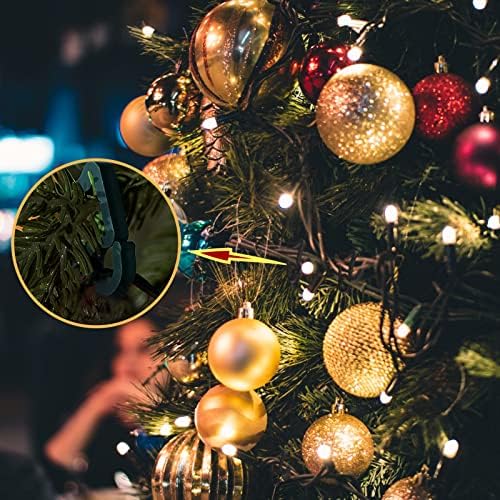 kockuu Božić Gutter Light Clips kuke za vanjske viseće žice-120kom crne plastične kuke za vješalice za vanjsko uže