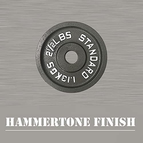 Gvožđe Crush 4 Pack Liveno željezo Olimpijske mase - Besplatne težine sa 2-inčnim otvorom - Hammertone