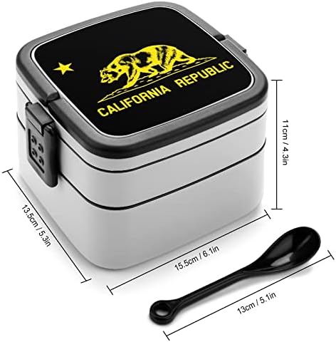 California Republic Bear Double Layer Bento Box ručak kutija za obrok za rad izlet izletišta