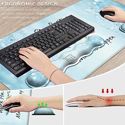 Veliki odmor za zglob miša 4pcs set, produžena igra za miša + tastatura za ručni ručni ručni jastuk +