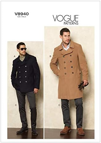 Vogue uzorci V8940 Muška jakna i hlače Šivene predloške, veličina MXX