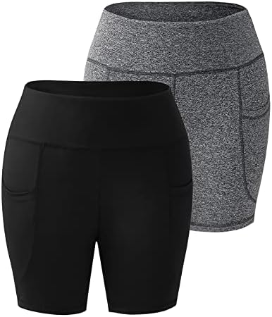 Honwenle ženske plus veličina joga kratke hlače visoki struk biciklistička vježba Atletski trčanje temmske kontrole