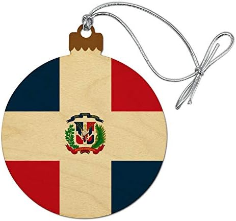 Dominikanska Republika Država Zastava Drvo Božić Drvo Holiday Ornament