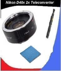 Nikon D40X 2x Telekonverter + Digi Microvlast čišćenja od mikrovlakana + olovka za čišćenje vivitar sočiva.