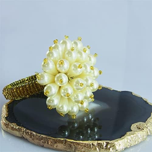 Trexd 12 komada perle elegantna blagovaonica salveta prstena za ručnik za ručnik