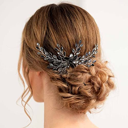 Brishow Wedding Brides češljevi za kosu crni Kristal bridal hair Piece Rhinestone Halloween Hair Accessories dekorativni Headpieces za žene i djevojčice