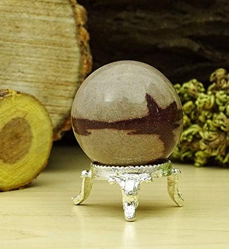 Reikiera Shiva Lingam Kamena kugla Natural Narmada Rijeka Dragine Sphere Reiki Crystal Izlječenje sa postoljem za prsten - Odaberite veličinu