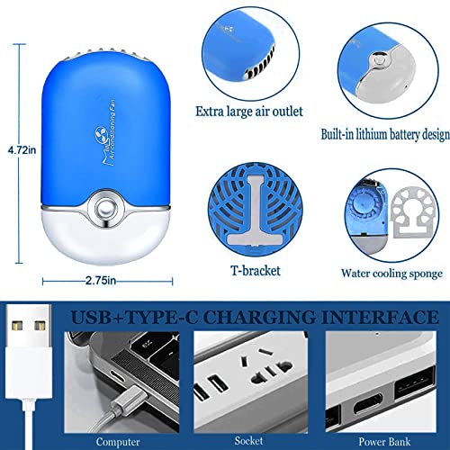 Ventilator za treyelash, 3 komada USB mini prijenosni ventilatori punjivi električni ručni klima uređaj Lash šampon četkice za nos blackhead čišćenje lica plastična boca za pranje lica