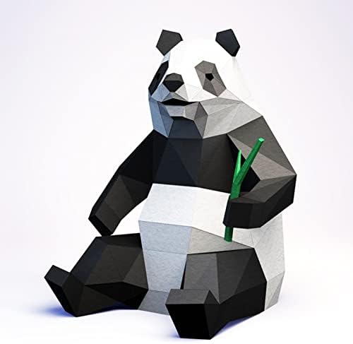 WLL-DP Creative Panda izgled papira Skulptura DIY papir trofej 3D origami puzzle papir Model geometrijski ukras
