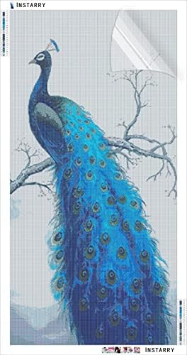 Instarry DIY 5D dijamantski Setovi za farbanje puna bušilica plavi paun mozaik za vezenje zidni