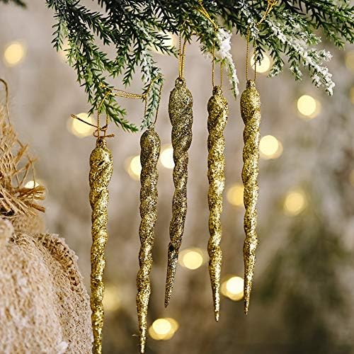 Walbest Božić ukras 12kom / 5kom Xmas Tree Simulation Ice Ledenice DIY dekoracije viseći privezak