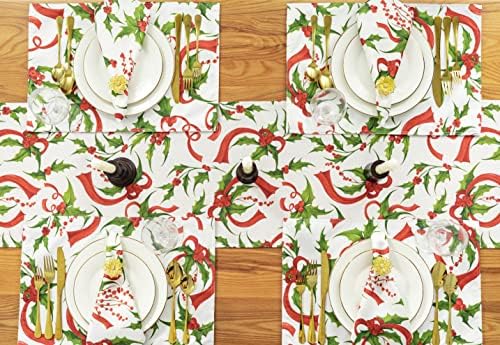 Holly Tradicije tiskane tkanine Božićni stolni trkač - bora Free 14 x 72 inčni tabela pravokutnika za Xmas