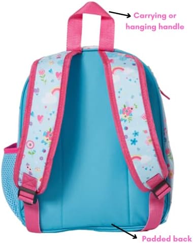 RALME Rainbow Fairies Mini ruksak Set sa flašom vode i izolovani džep za ručak za djevojčice & mališani - 12 inč, roze i plave