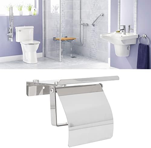 Držač za toaletni papir, Jednostavna instalacija Multifunkcionalni vodootporni držač za toalet od nehrđajućeg čelika za kupaonicu