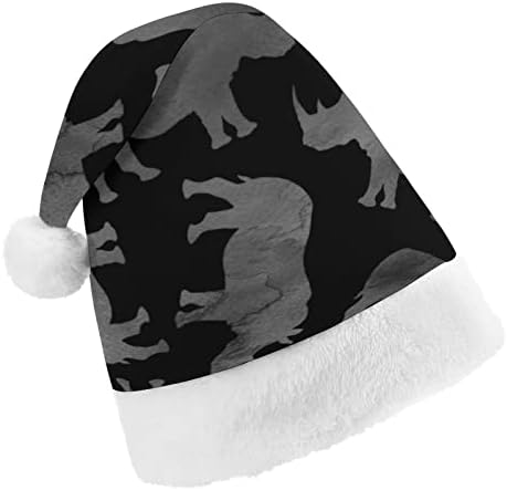 Akvarel Rhinos pliš Božić šešir Naughty i lijepo Santa kape sa pliš obodom i Comfort Liner Božić