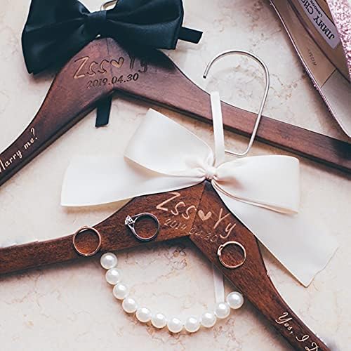 Personalizirani mladenki vjenčanik, prilagođena vešalica za vešalice za brisanje Drveni gravirani vješalica za vjenčanje za vjenčanje