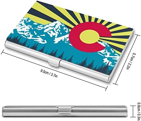 Colorado zastavu Funny Business ID Ime kartica držači futrola zaštitni Box Organizator preklop za muškarce žene