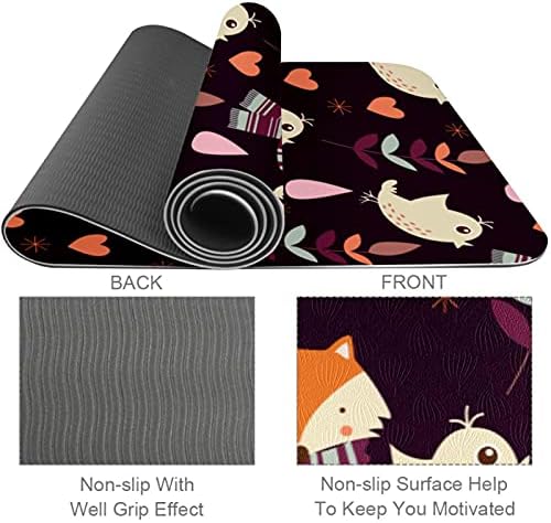 Siebzeh jesen sa lisicama i pticama Premium Thick Yoga Mat Eco Friendly Rubber Health & amp;