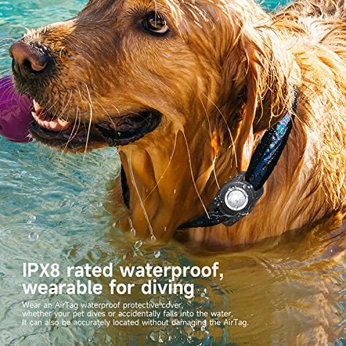IPX8 vodootporni nosač zaglog za pse, Apple AirTag Anti žvakač i tvrdi PC protiv ogrebotine, sa vijcima protiv