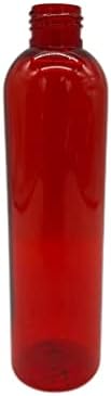 Prirodne farme 8 oz crvene kosmo plastične boce -12 Pakovanje prazno ponovno punjenje boca - BPA besplatno - esencijalna ulja - aromaterapija | Bijele gornje kapice - izrađene u SAD-u