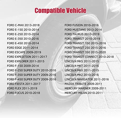 TPMS senzor pritiska u gumama, kompatibilan sa Ford F150 F250 / F350 Super Duty Escape Fusion Mustang Lincoln, 315MHz sistem monitora tlaka guma, zamjenjuje # DE8T-1A180-AA 9L3Z-1A189-a, set od 4
