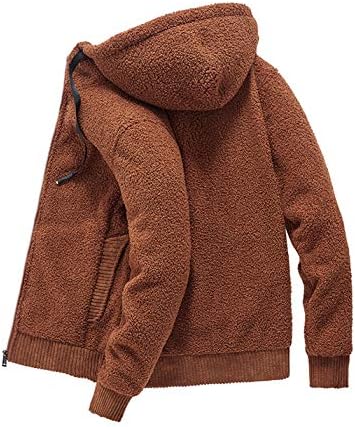 Gihuo muške zimske sherpe obložene kapuljače Zip up dukserirt topla jakna