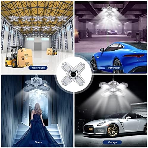 RFXCOM LED garažna svjetla 150W, ultra svijetla LED trgovina svjetlo sa 5 podesivih ploča, LED deformabilna garažna svjetla za garažu, radionicu