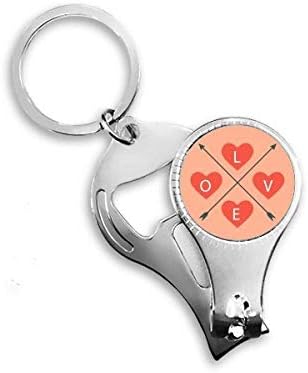 Valentinovo ružičasti plavi ljubavni nokti za nokteni prsten za ključeve ključeva za ključeva