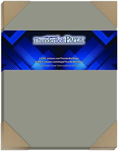 35 paleta papirnog listova sive boje - 8,5 x 11 Standardno slovo ili letak - 80lb Poklopac težine - siva boja Cardstock; Fini papir za kvalitetne rezultate na lijepoj završnici