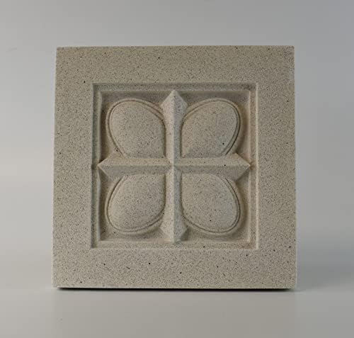 Ananas Grove Designs Sculpted arhitektonski bas reljef 3d Tile plak Ornament, masivnog livenog kamena, jaja & Pikado dizajn, 9.5 x9.5 za zid visi ili stola prikaz