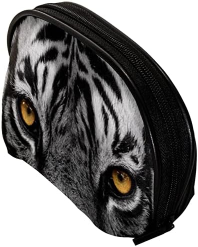Mala torba za šminku, patentno torbica Travel Cosmetic organizator za žene i djevojke, bijele tigra životinje