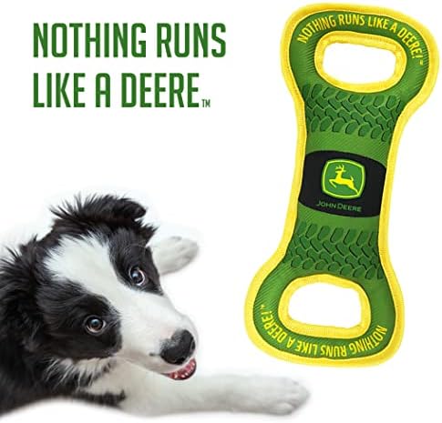 Pets prvi John Deere pas Squeak tegljač Toy Tough-najlon kosti igračka za pse & amp; mačke. Izdržljiva