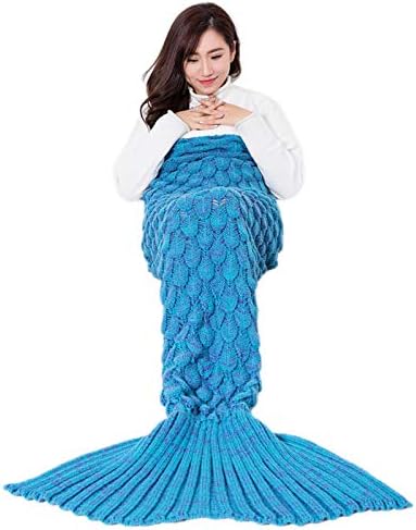 WSLCN sirena rep za rep za odrasle djeca ručno rađena pletena kukičana vreća za spavanje toplo nosioci
