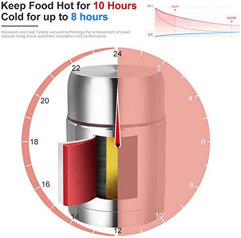 Termos Yelocota za toplu hranu - termos za supu od nerđajućeg čelika izolovan 27oz-nepropusni kontejneri za hranu sa širokim ustima - tegla za hranu za toplu ili hladnu hranu