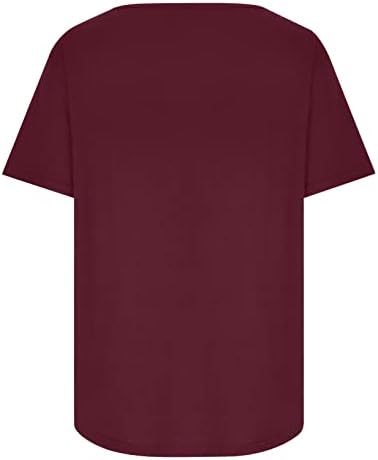 Plus Size Sakrij stomak cvjetni čipkasti vrhovi za žene 2023 ljeto kratki rukav posada vrat Tshirt labave bluze