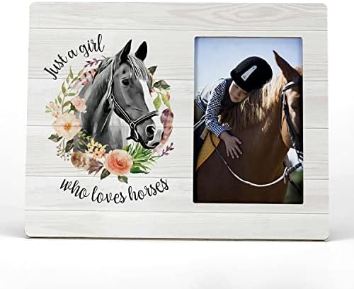 FONDCANYON samo djevojka koja voli konje slika okvir za fotografije,akvarel konj cvjetni okviri za slike,horse