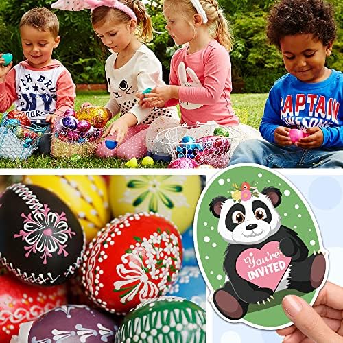 RZHV 15 Pack Panda i cvjetne oblikovane pozivnice sa kovertama za dječake Djevojke odrasli, smiješni tuš za