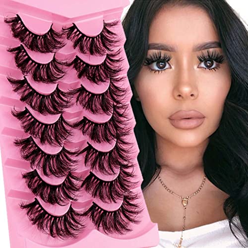Uranian umjetne trepavice Fluffy Faux Mink Lashes Dramatic Long eye lashes 20mm D Curl Extensions Strip Lashes