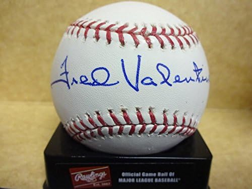 Fred Valentine Senatori / Oriole potpisali su M.L. Baseball w / coa