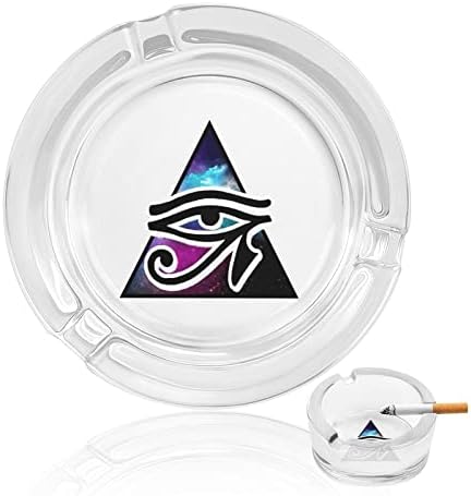 Horus očiju Galaxy Glass Ashtray za cigarete okrugle ladice za pepeo za kućni ured i restorane