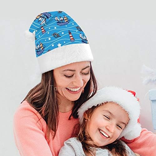 Božić Santa šešir, okean brod Stars Božić Holiday šešir za odrasle, Unisex Comfort Božić kape za Novu