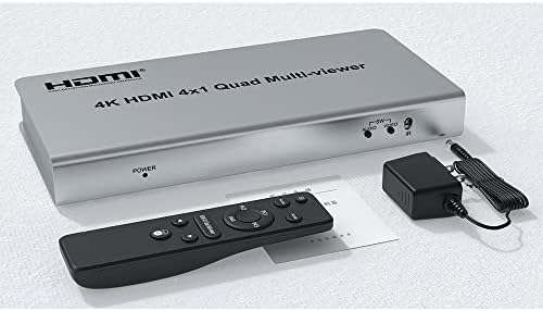 4k / 30Hz HDMI 4x1 Quad Multi-Viewer 4 u 1 Out HDMI Switcher Rezolucija podrške: 4K, 1080p, 720p, 1080i, 1024x768,1360x768 / LPCM2.0