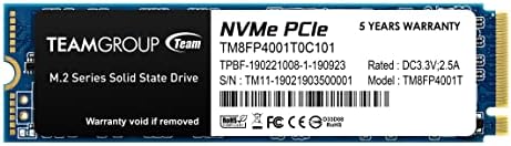 Teamgroup mp34 1tb TLC NVME PCIe Gen3x4 M.2 2280 SSD Pročitajte / napišite 3.400 / 2.900 mb / s TM8FP4001T0C101