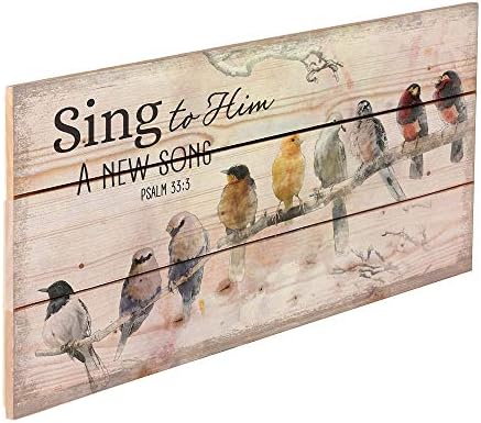 Pevajte mu novu pesmu menažerija ptica na Udu 11 x 20 drvena paletna zidna umetnička ploča