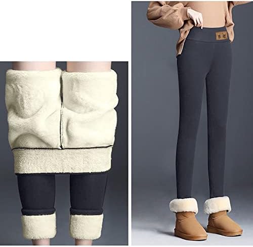 Žene plus veličina zgušnjavanja Slatka tiskanje visoke struk rastezljive udobne obloge hlače casual lagani zimski topli joggeri