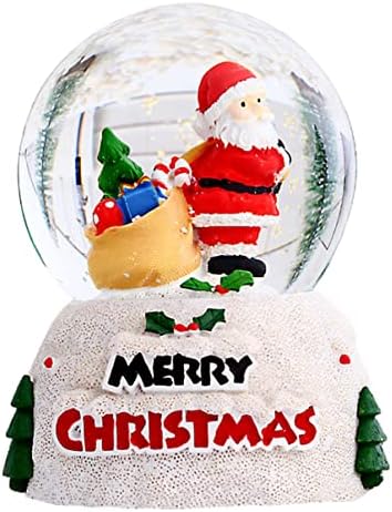 Aboofan 2pcs Christmas Snow Globe Santa Sning Globe Xmas Snow Globe Christmas Crystal Globe Santa Crystal Ball