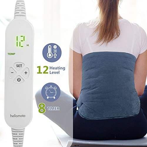 HELLOMOTO električni grijaći jastučić za ublažavanje bolova u leđima sa masažnim vibracijama,